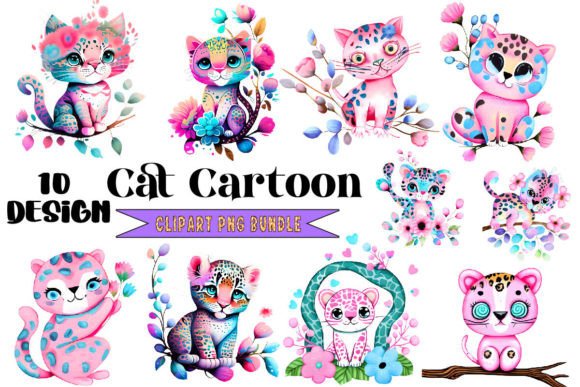 Download Vintage Cat Cartoon Clipart Bundle - Cartoon Collection
