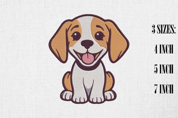 Download Cute Kawaii Beagle Dog Embroidery Design - Beagle dog Collection