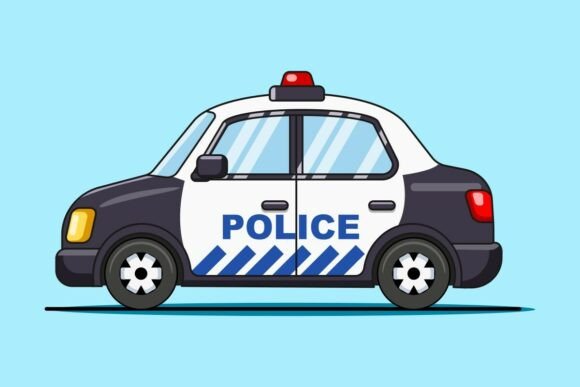 Download Cartoon Police Car Vector Illustration - Cartoon Collection