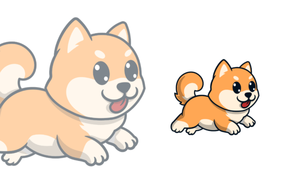 Download Shiba Inu Dog Running Cartoon - Cartoon Collection