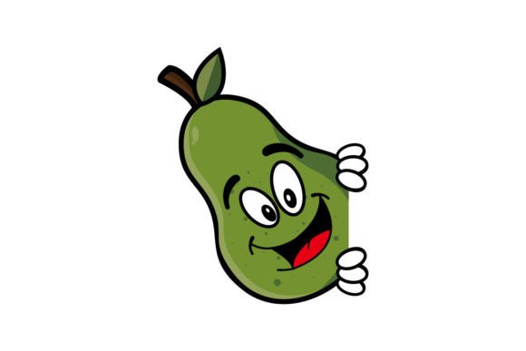Download Cute Smiling Avocado Cartoon Character - Cartoon Collection