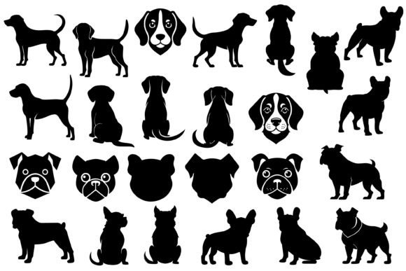 Download Bulldog and Beagle Dog Silhouette - Beagle dog Collection