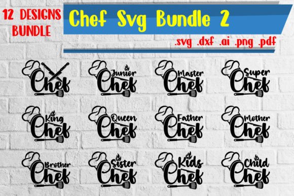 Download Chef Svg BUNDLE 2 Svg Eps Ai Png Pdf - Chef svg Collection